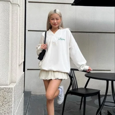 cach phoi do voi chan vay tennis 5 Phối Đồ Với Chân Váy Tennis